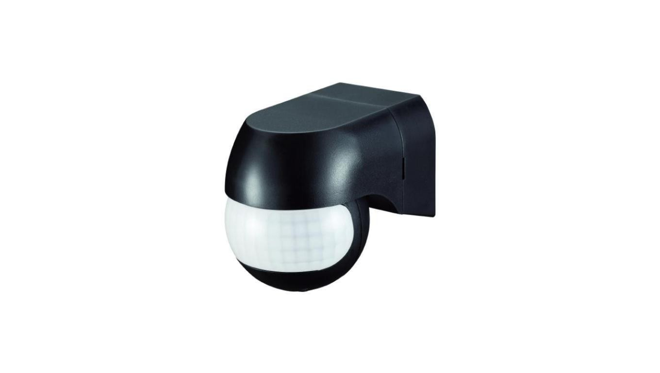 Czujnik ruchu PIR IP44 180 st. 400W zasięg 12m czarny CP-4C
