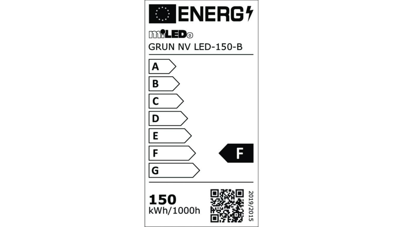 Projektor GRUN NV LED-150-B 14250lm 4000K barwa neutralna IP65 czarny 31395