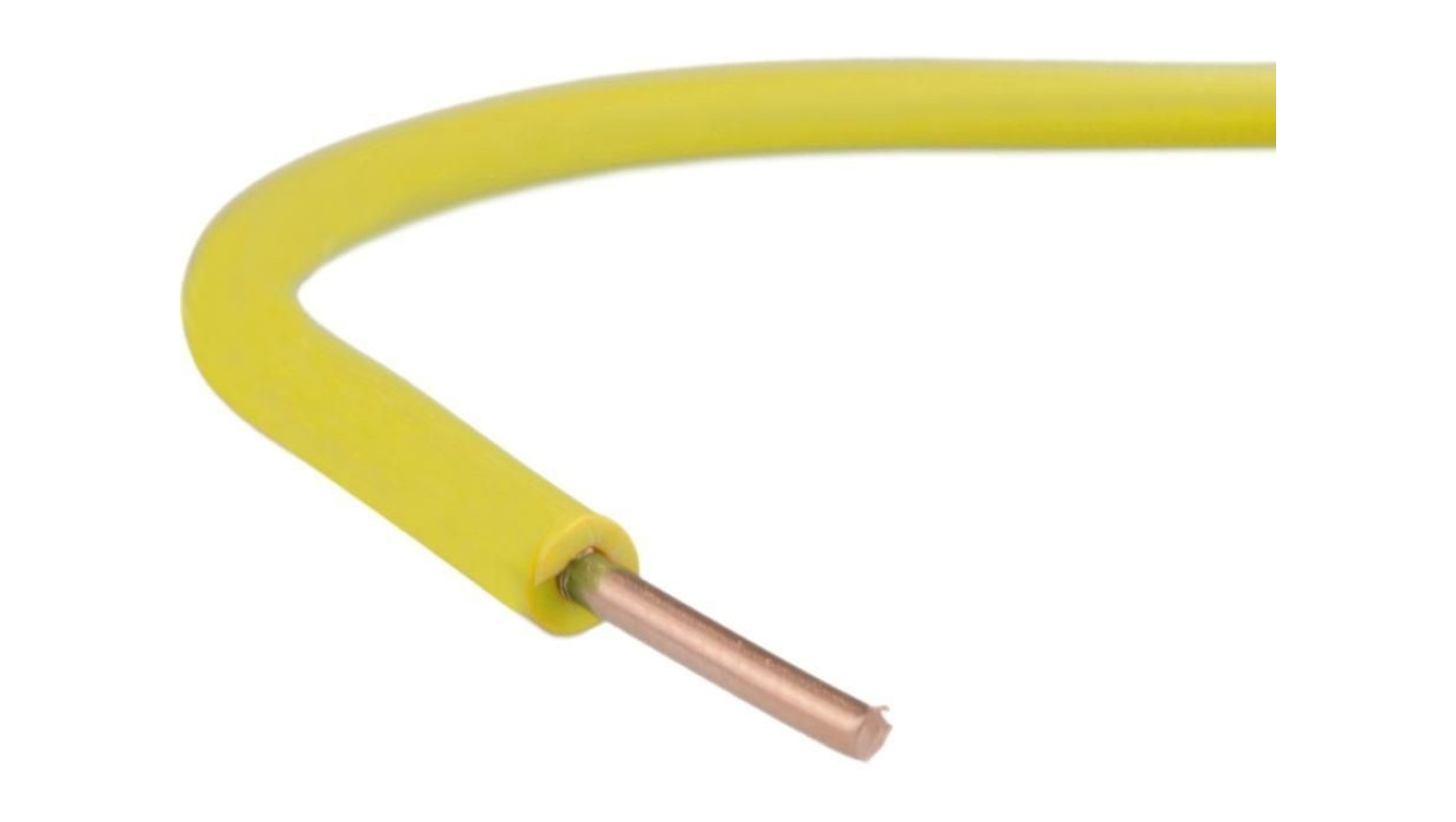 Przewód instalacyjny H07V-U / DY 0,75 750V żółty drut Elektrokabel /100m/