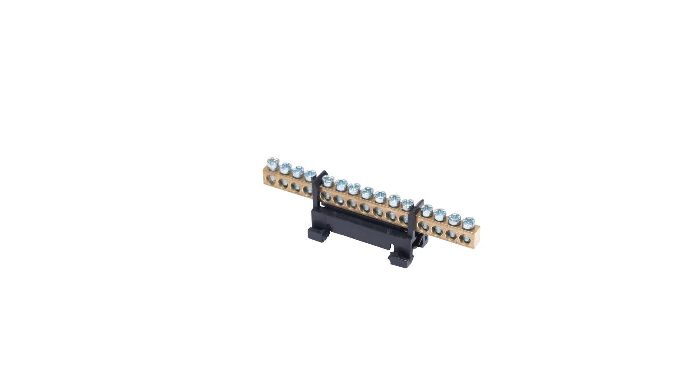 Listwa zaciskowa na szynę L15 fazowa 15-torowa 16mm² 400V AC 63A czarna 81702007