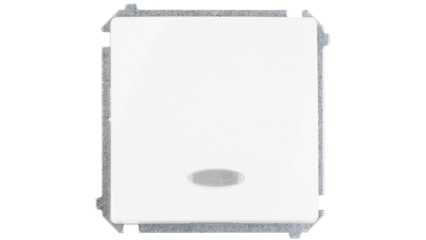 Łącznik jednobiegunowy (moduł) z sygnalizacją załączenia, 10AX, 250V~, szybkozłącza, biały, BMW1ZL.01/11