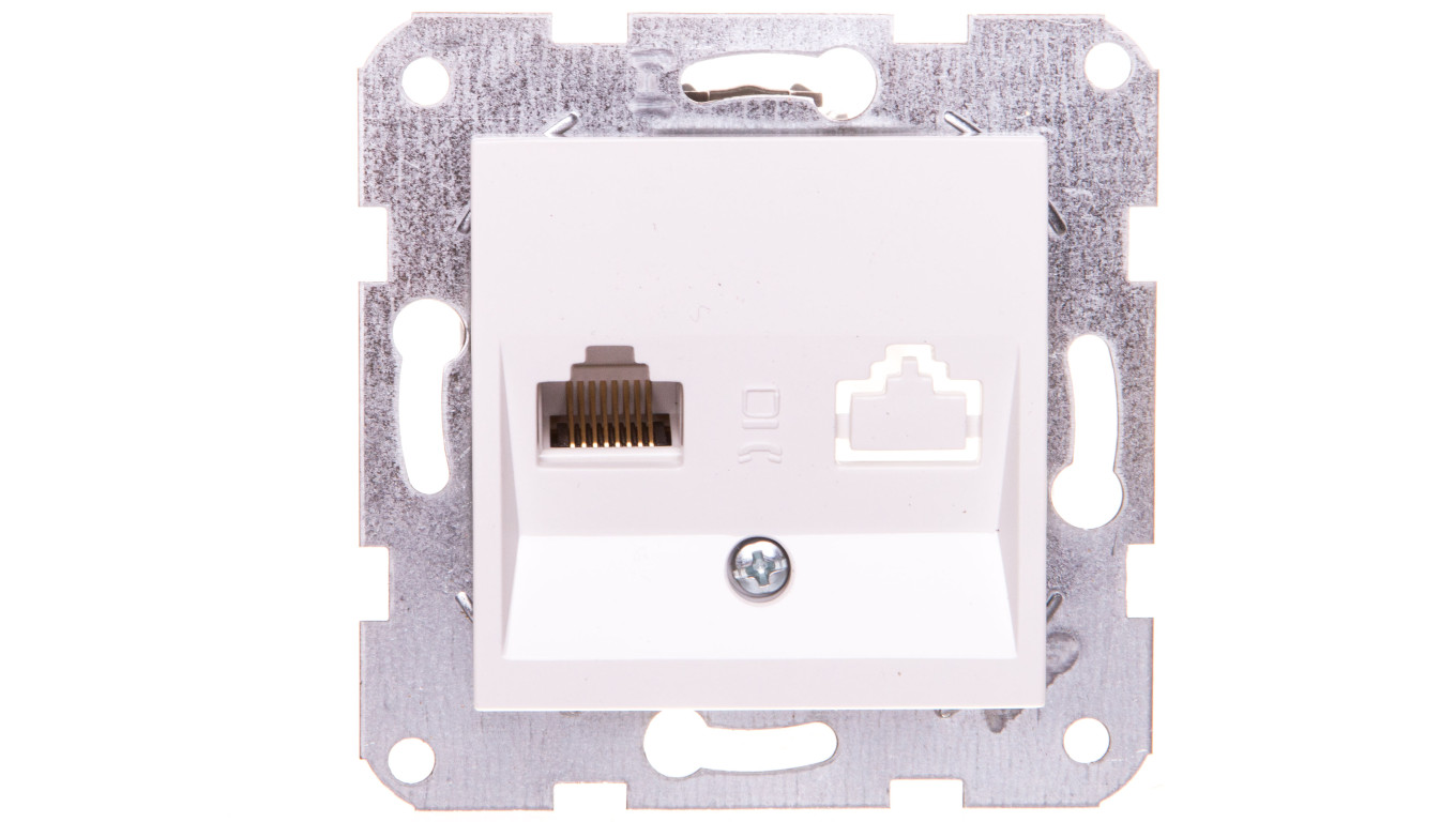 Karre Gniazdo Komputerowe 1xrj45 Kat. 5e, Kolor Biały / 90963632