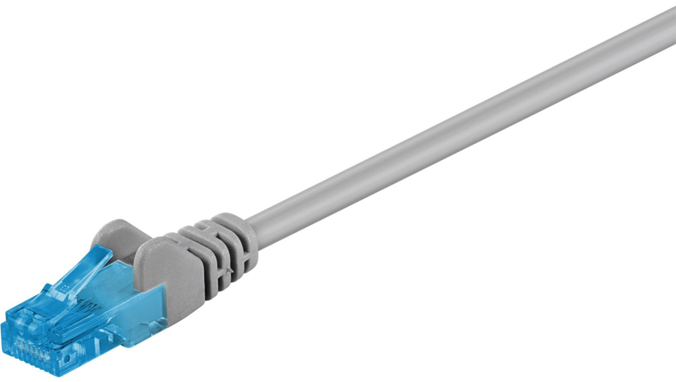 CAT 6AKabel łączący, U/UTP, Szary - Długość kabla 1.5 m