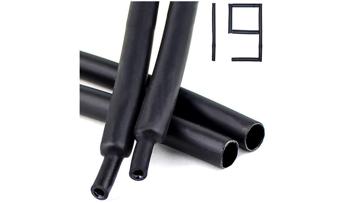 1M RURKA KOSZULKA TERMOKURCZLIWA z KLEJEM GRUBA CZARNA 19mm 19/6 mm