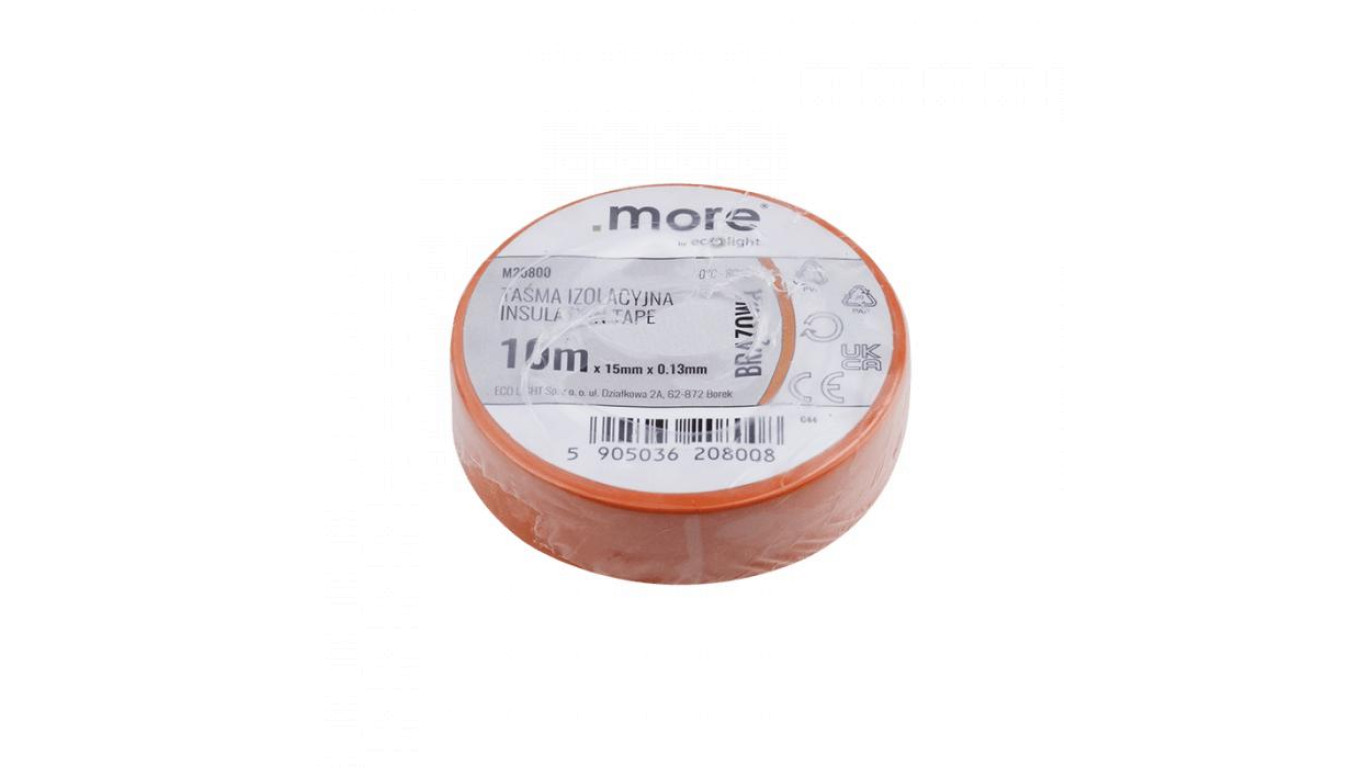 Taśma izolacyjna 15mm x 0,13mm BRĄZOWA 10m 1szt.