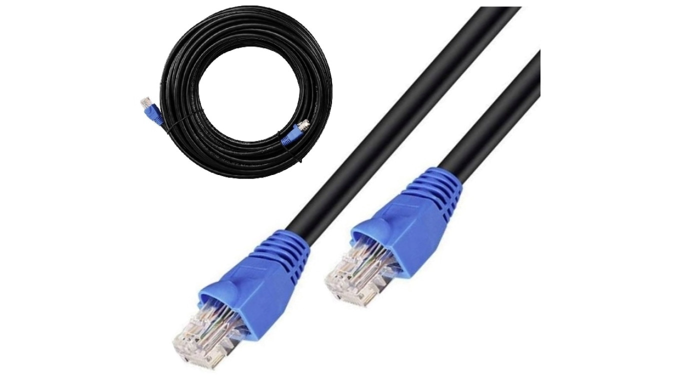 Patchcord zewnętrzny linka UTP kat.6 podwójna powłoka PVC+PE /40m/ czarny