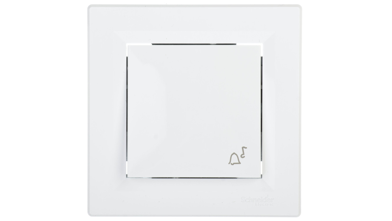 Przycisk Asfora dzwonek biały z ramką EPH0800121