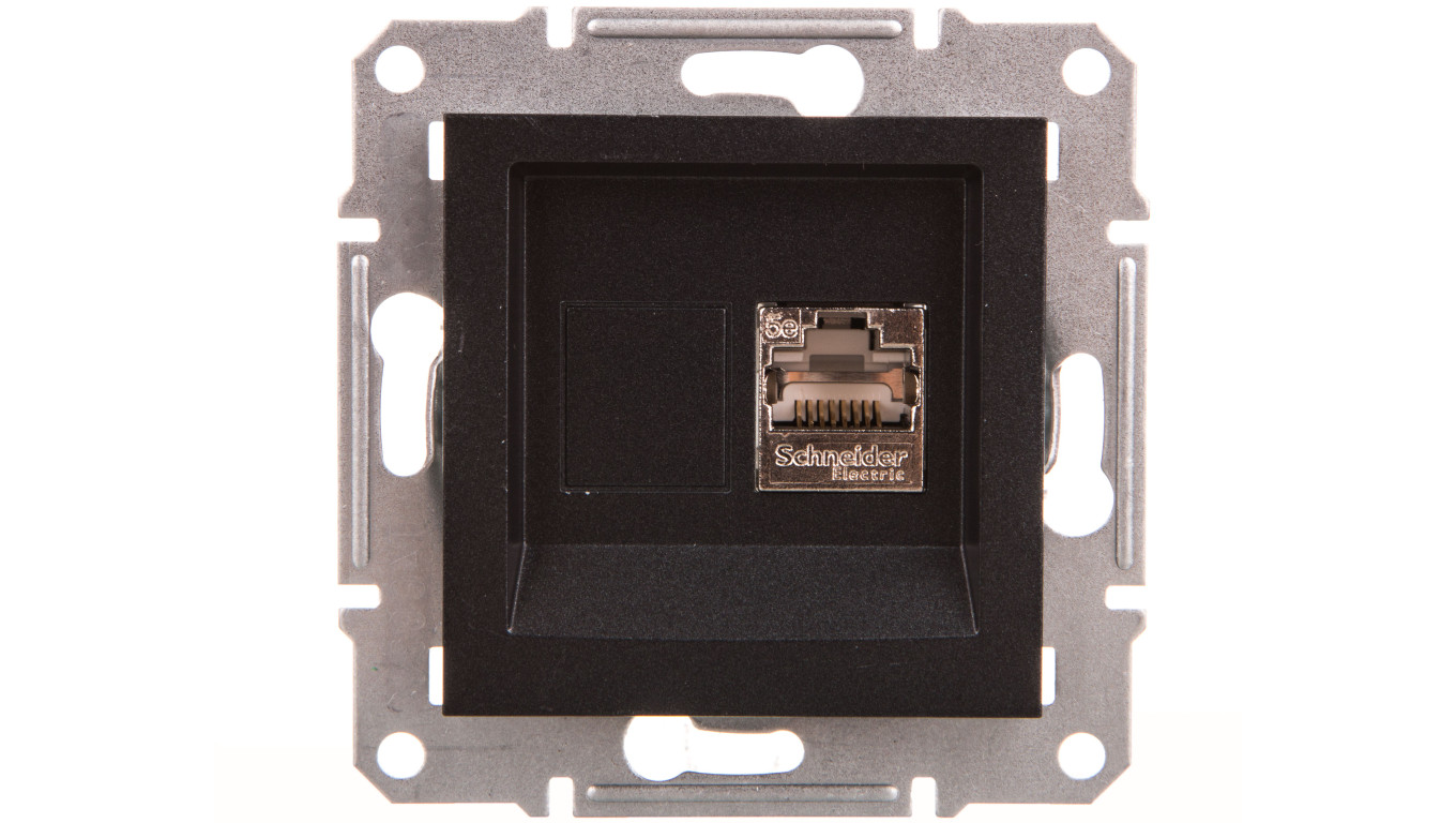 ASFORA Gniazdo komputerowe kat.5e STP bez ramki antracyt EPH5000171