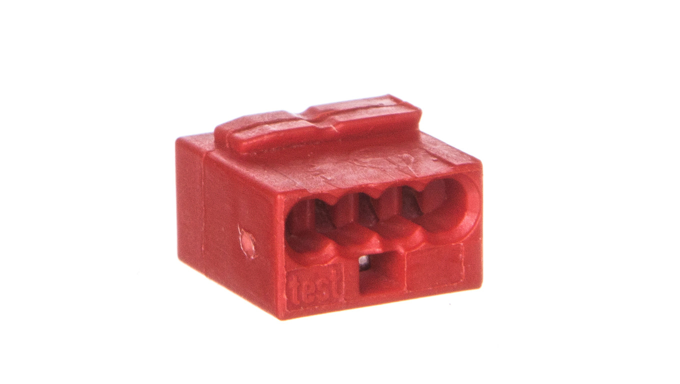 Złączka 4x 0,6-0,8mm2 czerwony 243-804 /100szt./