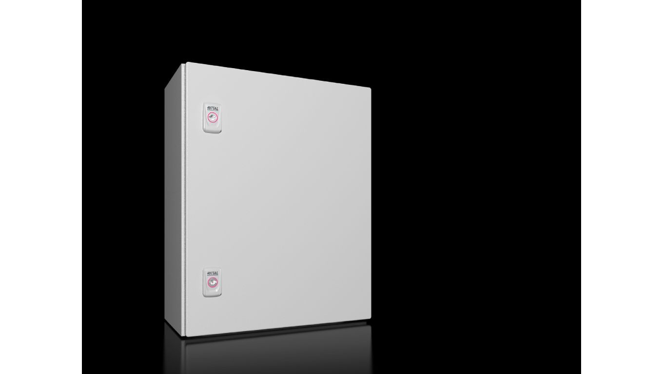 AX Obudowa kompaktowa 400x500x210 mm blacha stalowa z pł. mont. jednodrzwiowa 2 zamki dźwigienkowe 1045.000