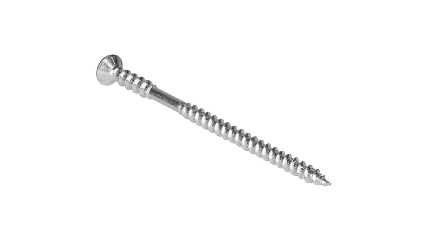 Wkręty dystansowe do poziomowania łat z łbem stożkowym i gniazdem TORX 6,0x130mm białe 100szt.