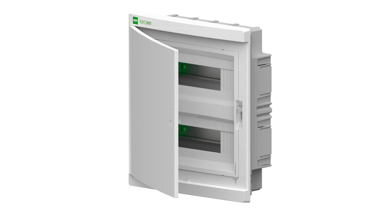 Rozdzielnica modułowa Elegant 2x12 podtynkowa IP40 PE+N drzwi białe 2435-00