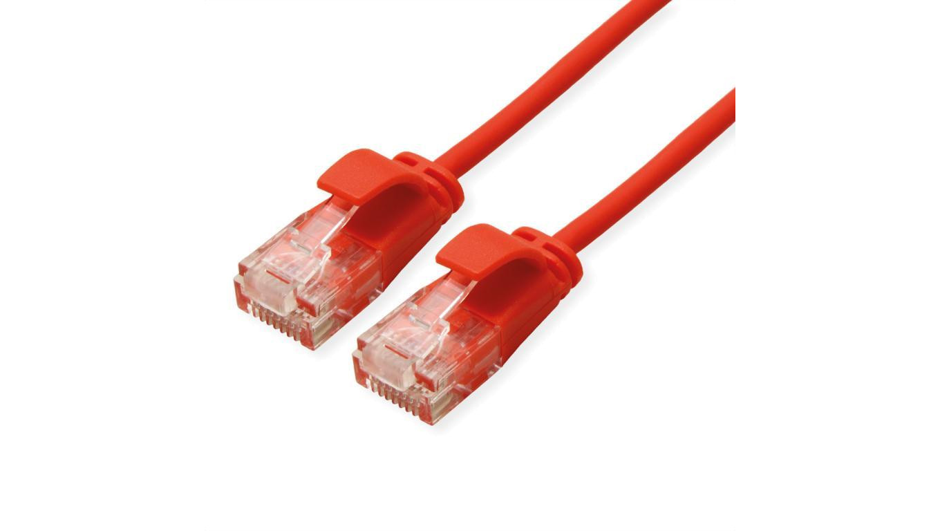 ROLINE UTP Data Center Patchkabel Cat.6A (Class EA), LSOH, extra dun, rood, 1,5 m