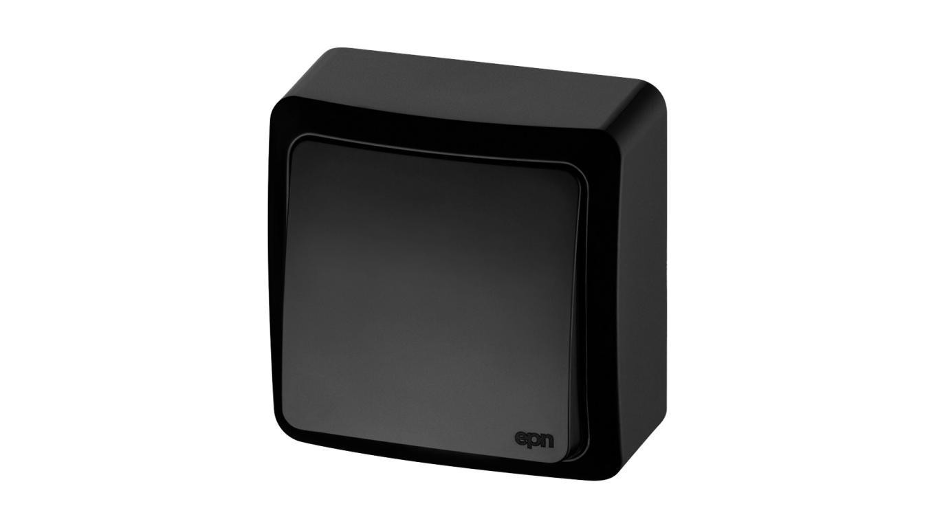 BERG Łącznik natynkowy krzyżowy CZARNY IP 20 3715-09
