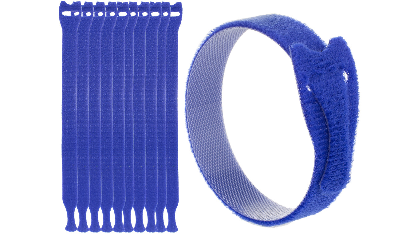 Opaski rzepowe 20x200 BTB Straps niebieskie /opakowanie 10szt./