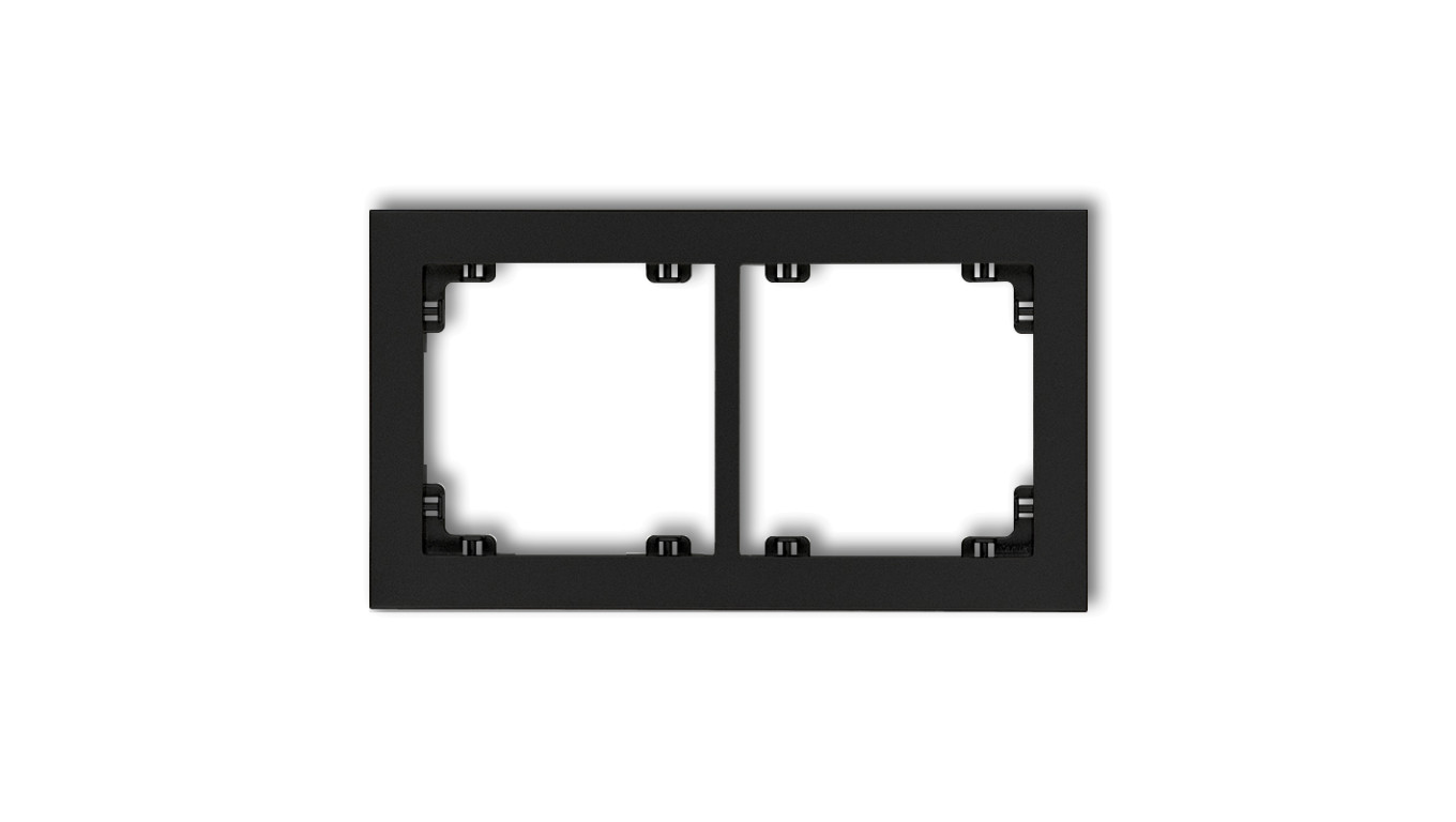 DECO Ramka podwójna czarny mat 12DR-2