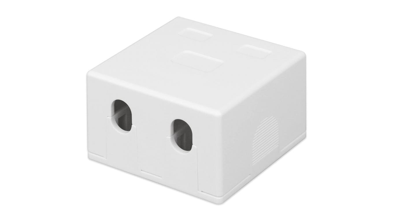 Obudowa natynkowa na 2 moduły Keystone RJ45 lub RJ11/12 IWP-MD SC-2T