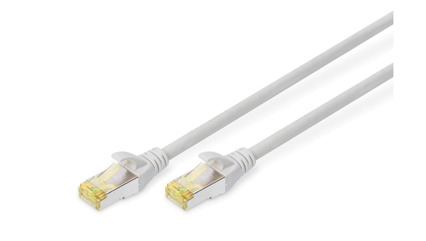 Patchcord RJ45/RJ45 S/FTP kat. 6A 0,25m AWG 27/7 LS0H szary DK-1644-A-0025
