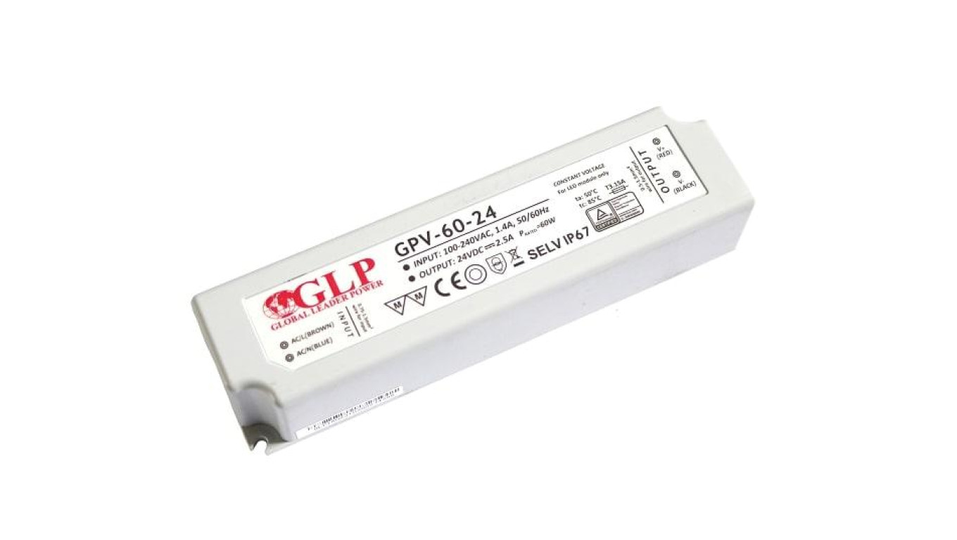 GPV-60-36 Zasilacz impulsowy do LED 60W 36V/1,67A, IP67 hermetyczny