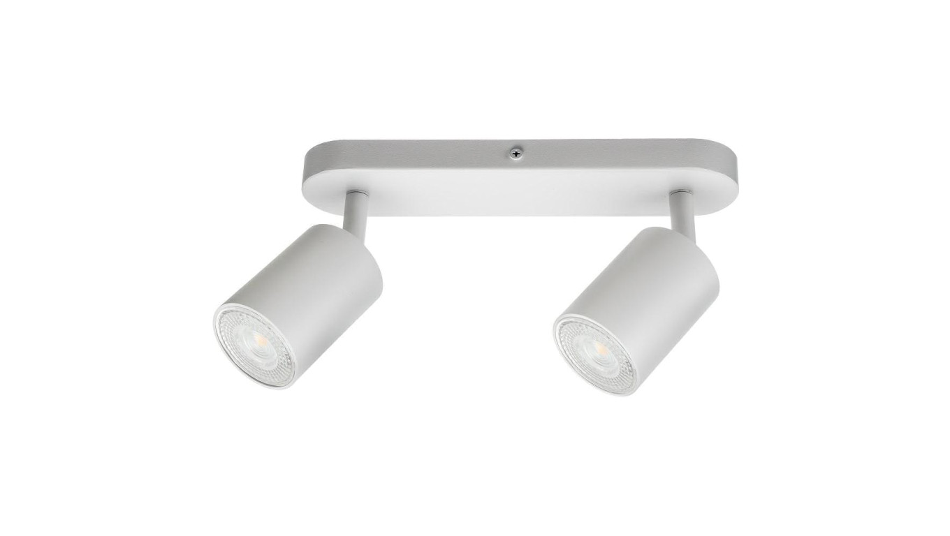 Lampa Oprawa SIENA-ALU-W/W 2xgu10 biała z białym przegubem