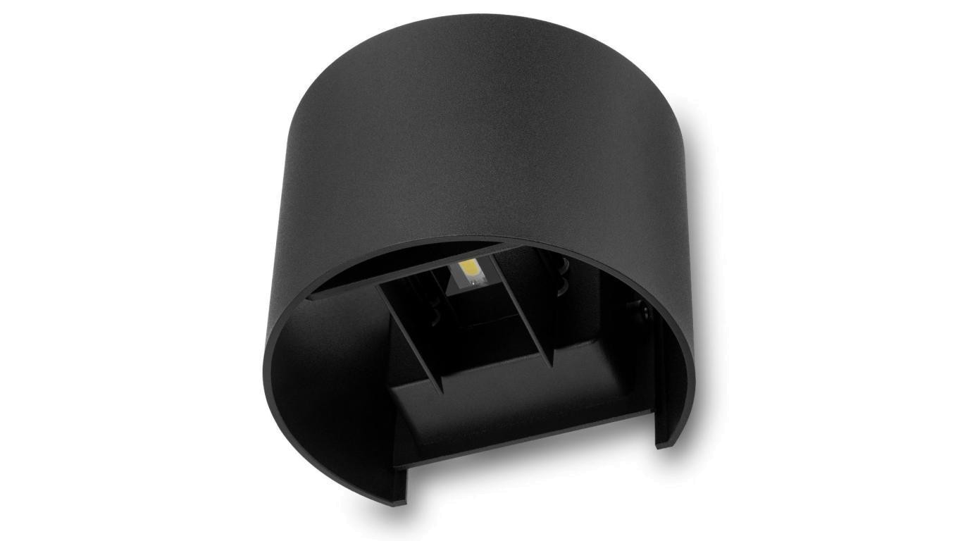 Kinkiet Ogrodowy Elewacyjny LED 2x3W 4000K Regulowany góra dół Czarny PINUS LUMILED