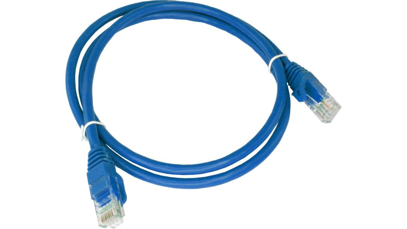 Patch-cord U/UTP kat.6A LSOH 0.5m niebieski KKU6ANIE0.5
