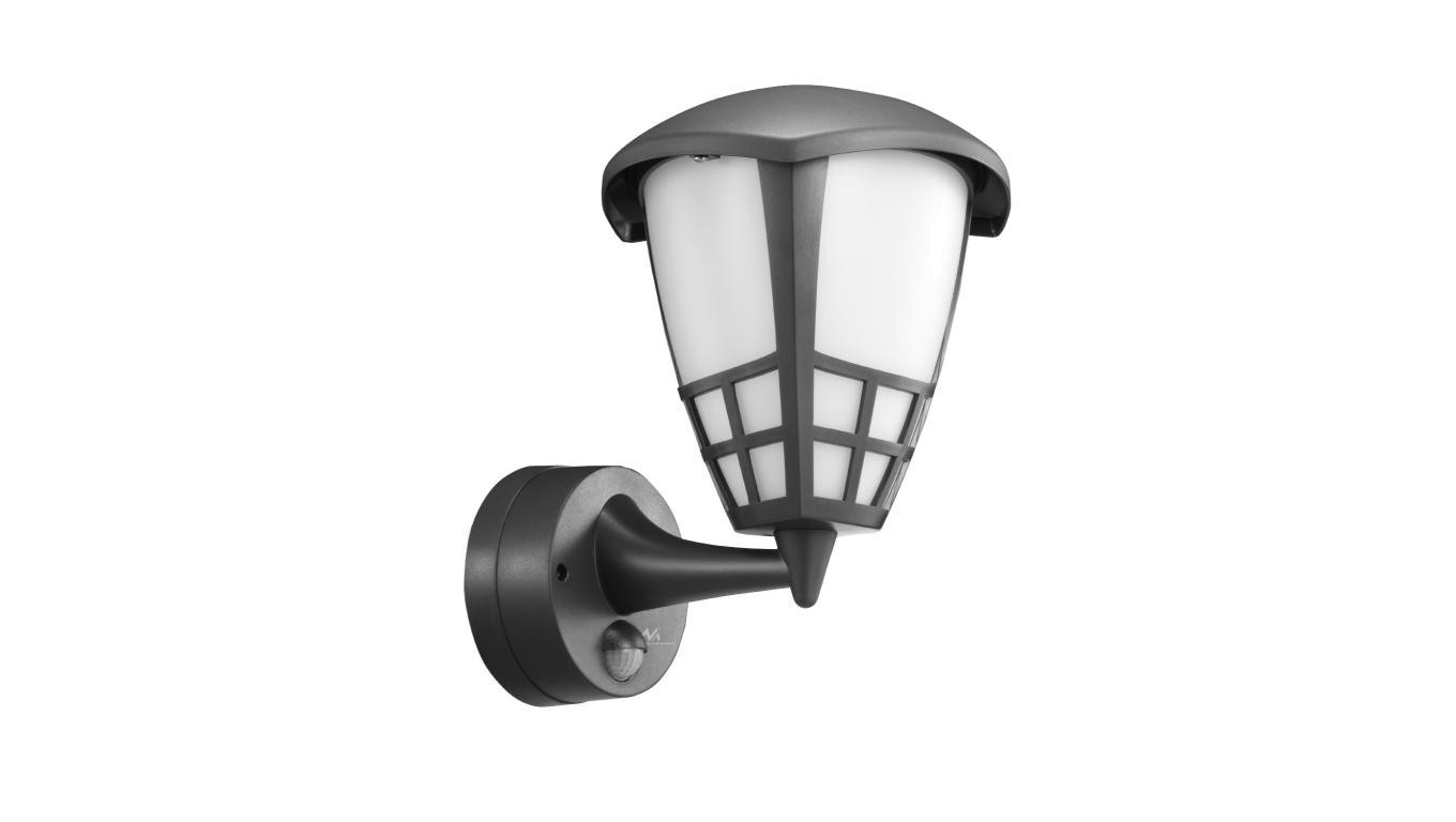 Kinkiet 1xE27 z czujnikiem Maclean, czujnik na podczerwień, max. obciążenie 60W, IP65, kolor szary, MCE518 GR