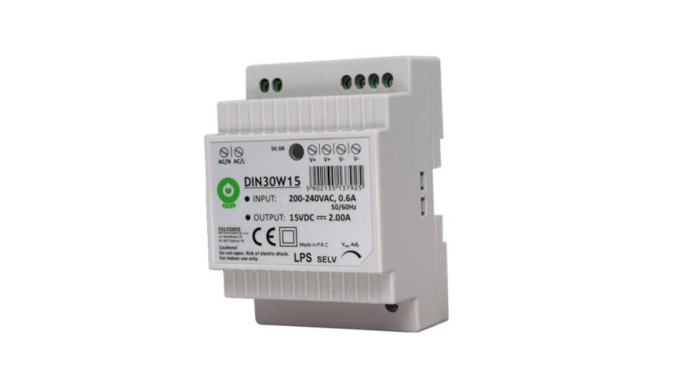 DIN30W12 Zasilacz na szynę DIN 30W 12V 2.5A