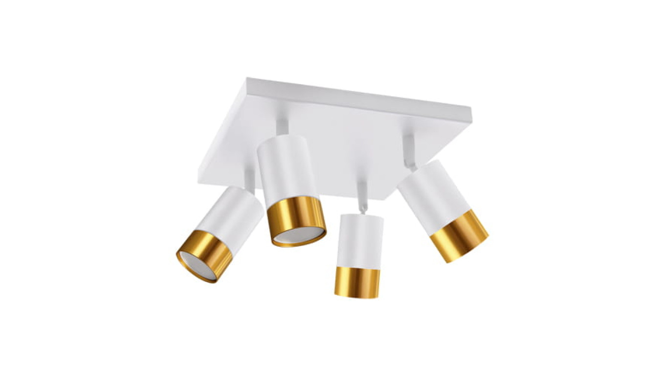 IDEUS SPOT PUZON 2XGU10 4D WHITE/GOLD
