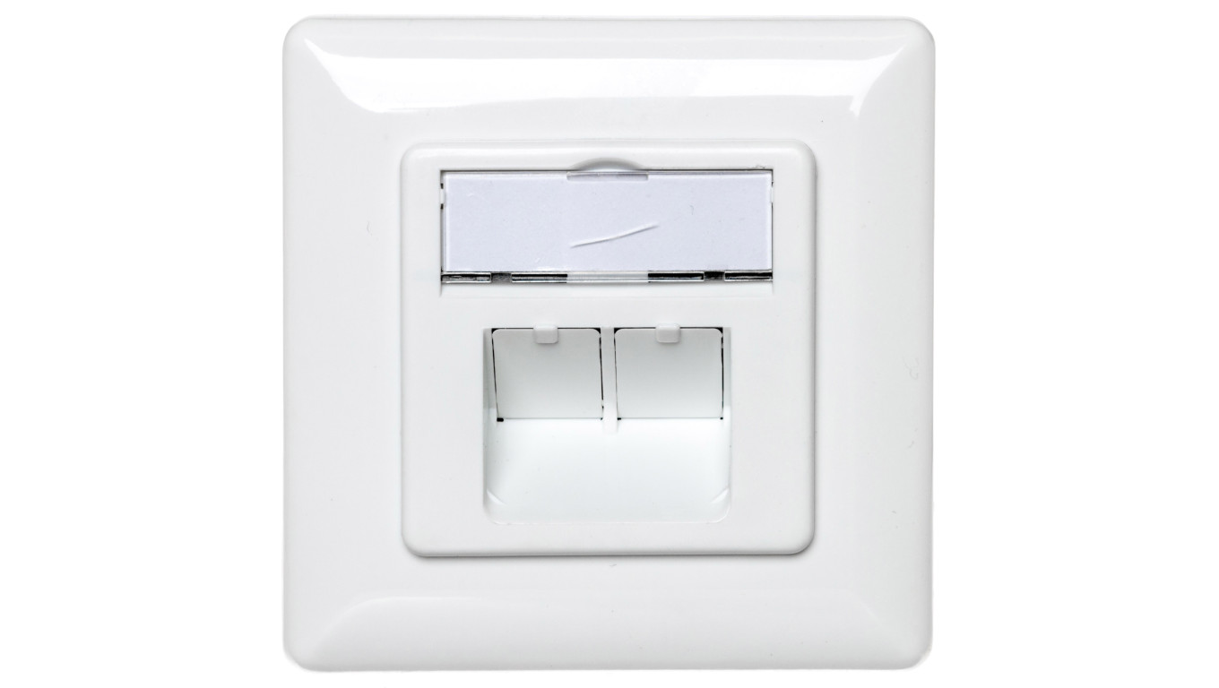 Gniazdo teleinformatyczne natynkowe 2x RJ45 STP kat. 5e DN-9002-N