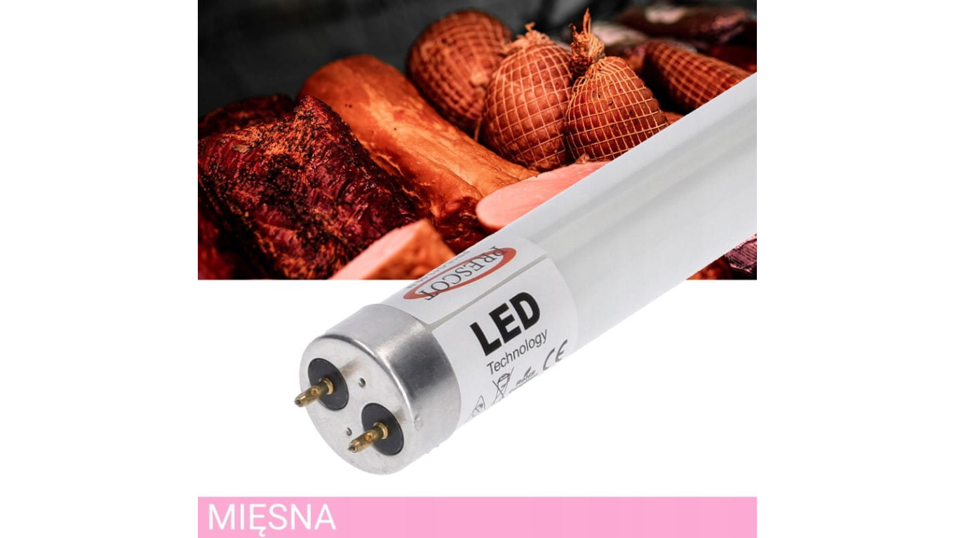 Świetlówka led T8 G13 mięsna 44cm 7W 610lm Prescot