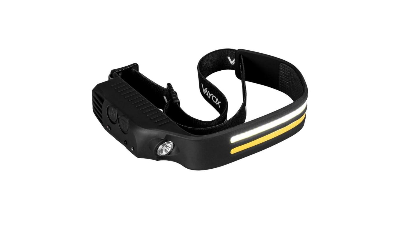 Latarka czołowa akumulatorowa 2x COB + XPE VA0129 VAYOX