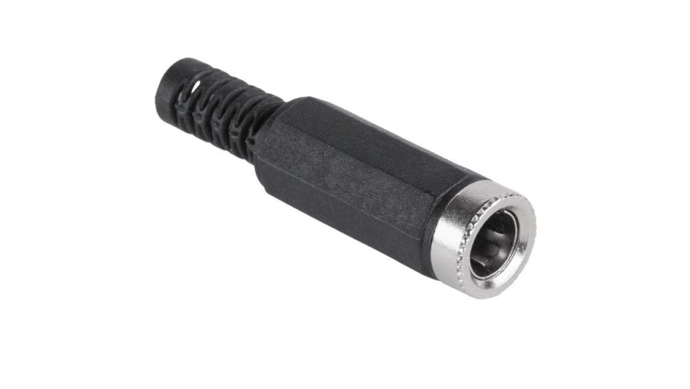 Gniazdo zasilające DC 2,5/5,5 mm złącze proste lutowane na kabel prądu stałego 25szt.