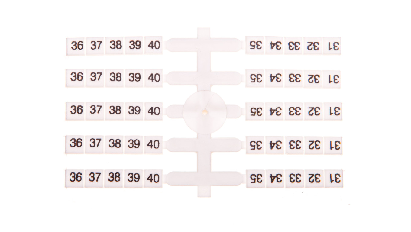 Oznacznik elastyczny do złączek szynowych EO3 /31-40/ 20x10szt. 003901758