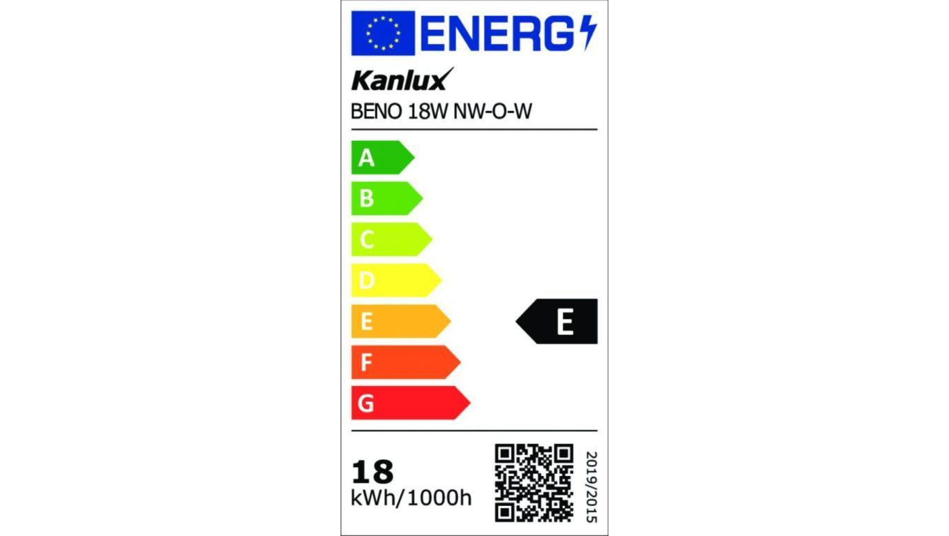 Plafoniera LED BENO 18W NW-O-W 1550lm 4000K IP54 32940