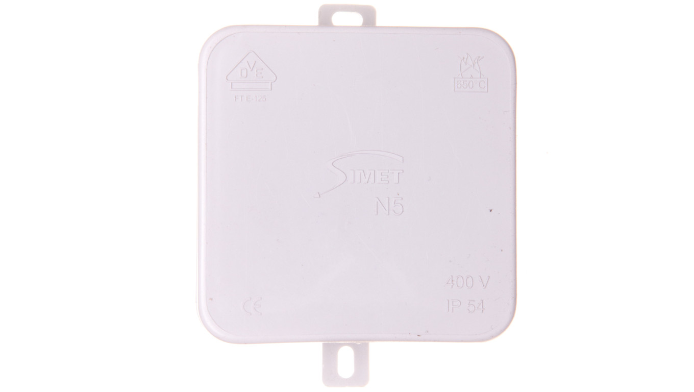 Puszka n/t hermetyczna pusta 75x75x38mm IP54 z dławicą zintegrowaną szara N5 samogasnąca bezhalogenowa 83005002