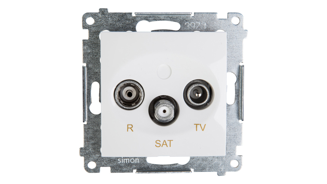 Simon 54 Gniazdo antenowe RD/TV/SAT końcowe białe DASK.01/11
