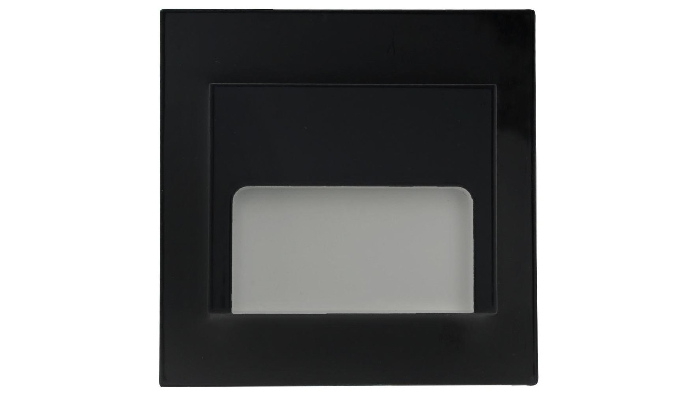 Oprawa Ontario czarna 1,5W 12VDC ciepła 9 led smd 3014 kwadrat do puszki fi 60