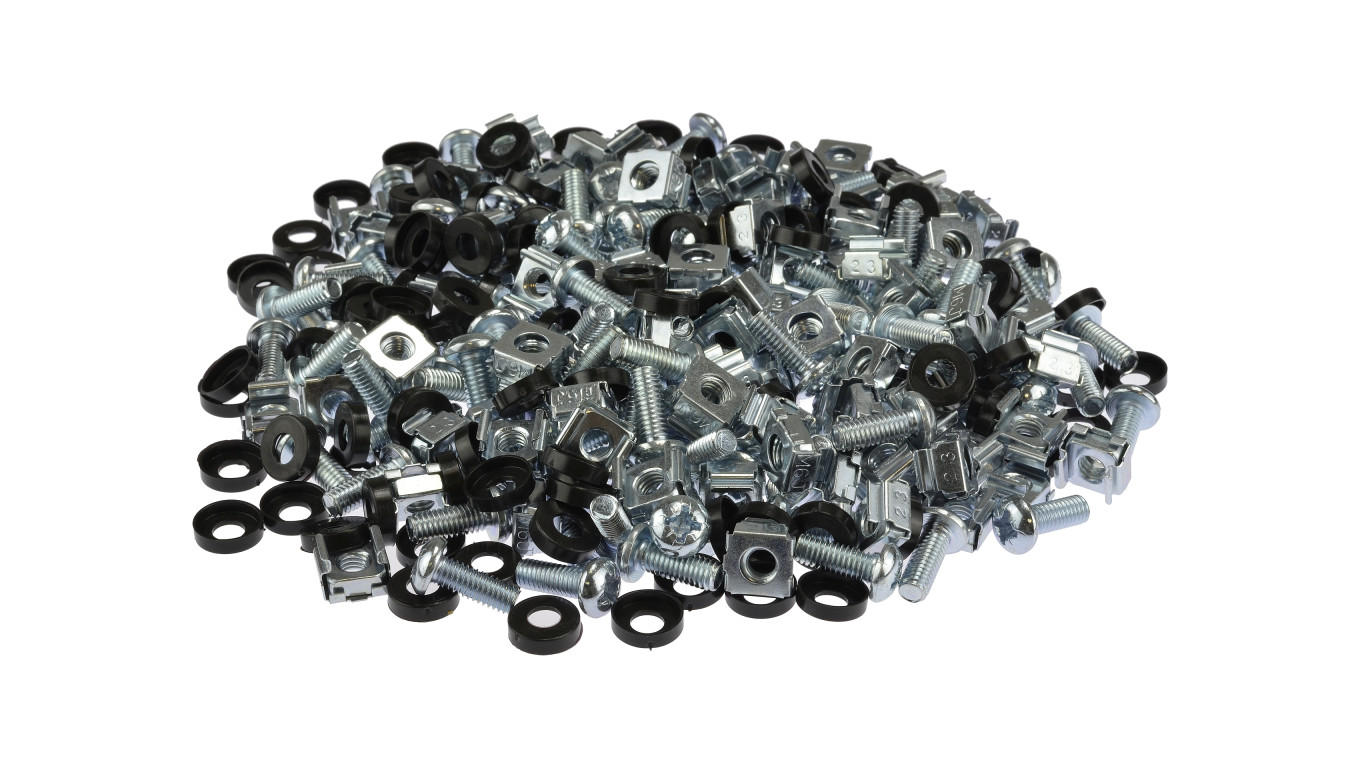 Śruby montażowe M6 do szafy RACK 19 cali /opakowanie = 100szt./