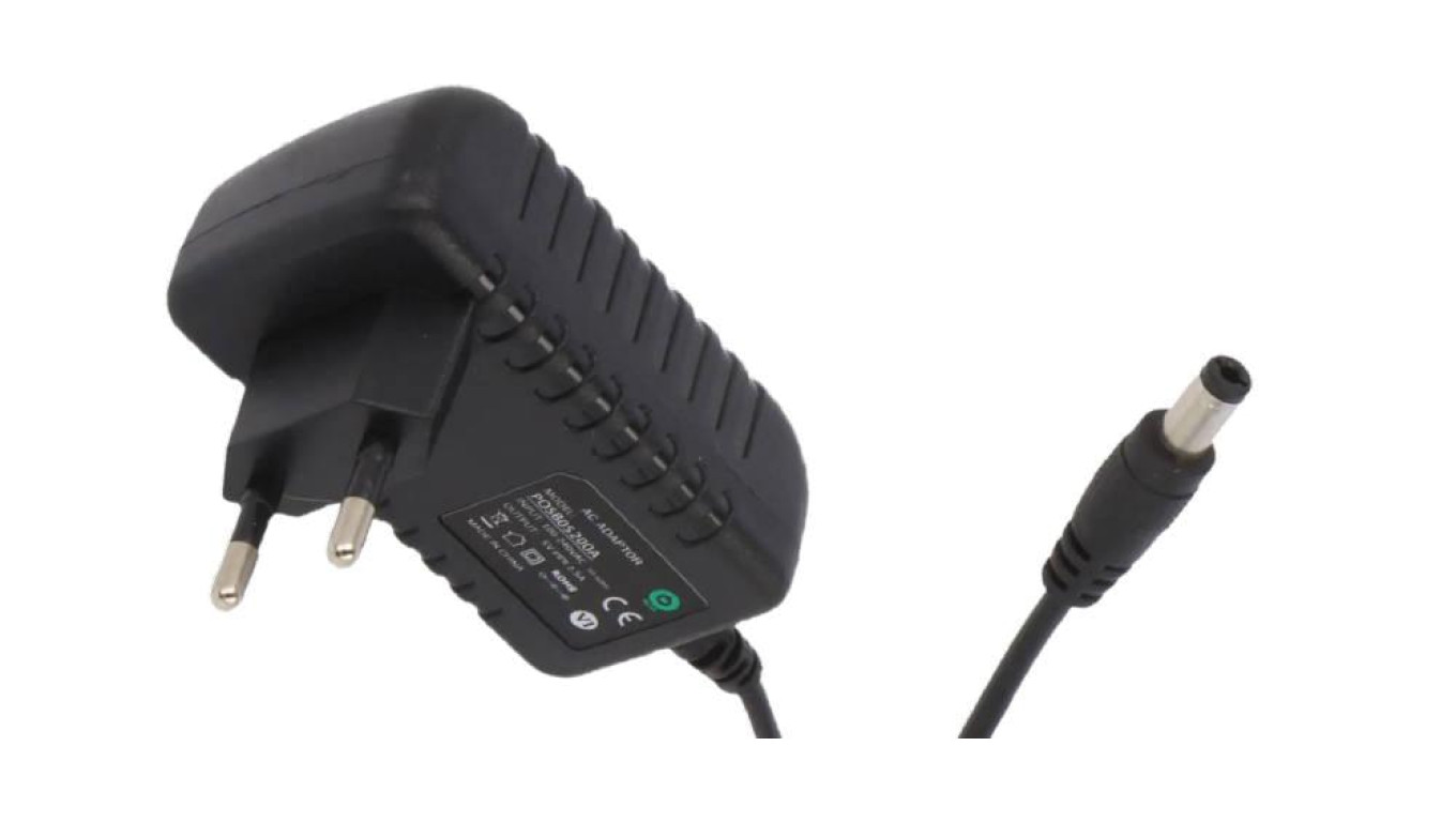 POSB06200A Zasilacz adapter czarny 12W 6V 2A z wtykiem DC - 2.1x5.5