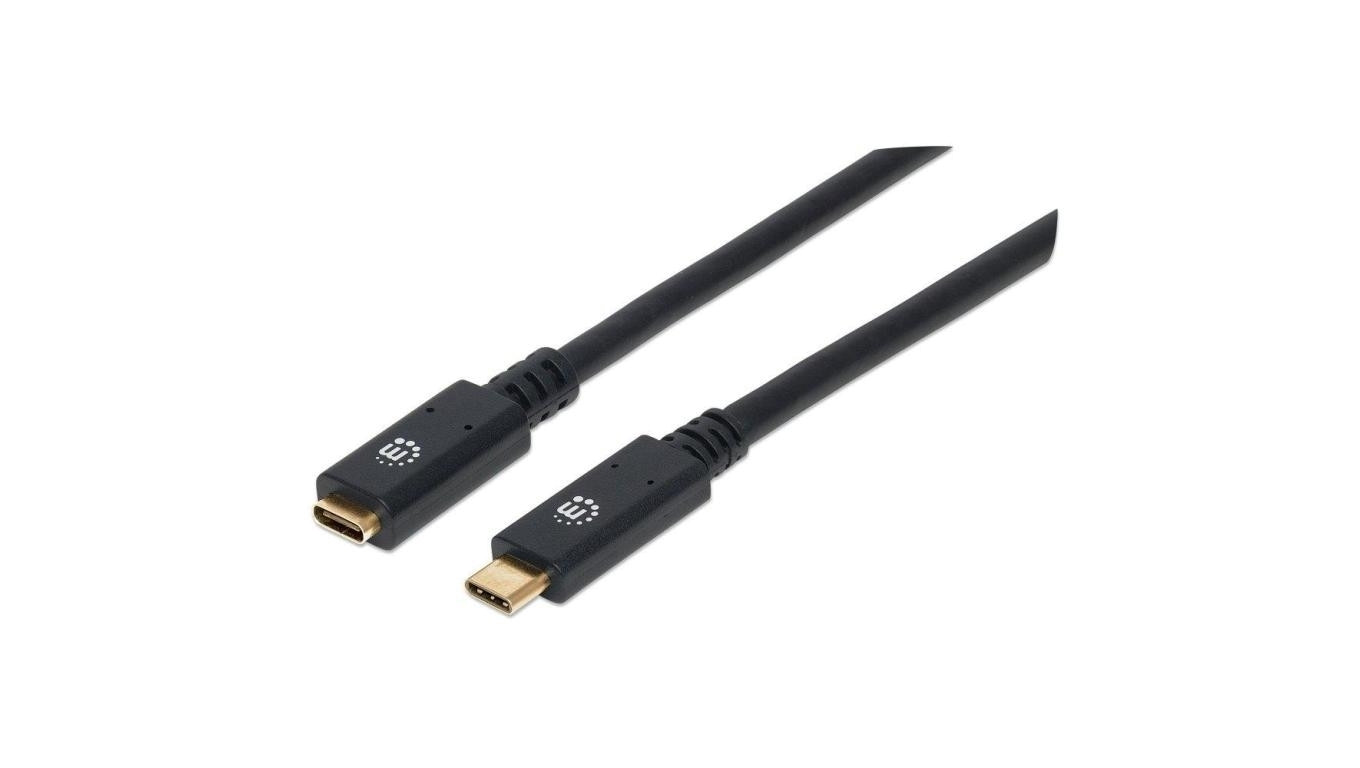 Kabel Przedłużacz USB-C 3.2 Gen1 M/F 1m 60W 3A