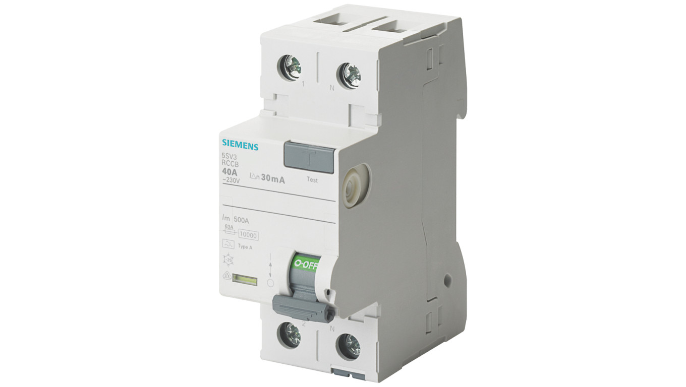 Wyłącznik różnicowoprądowy 2P 40A 30mA 230V typ F 5SV3314-3