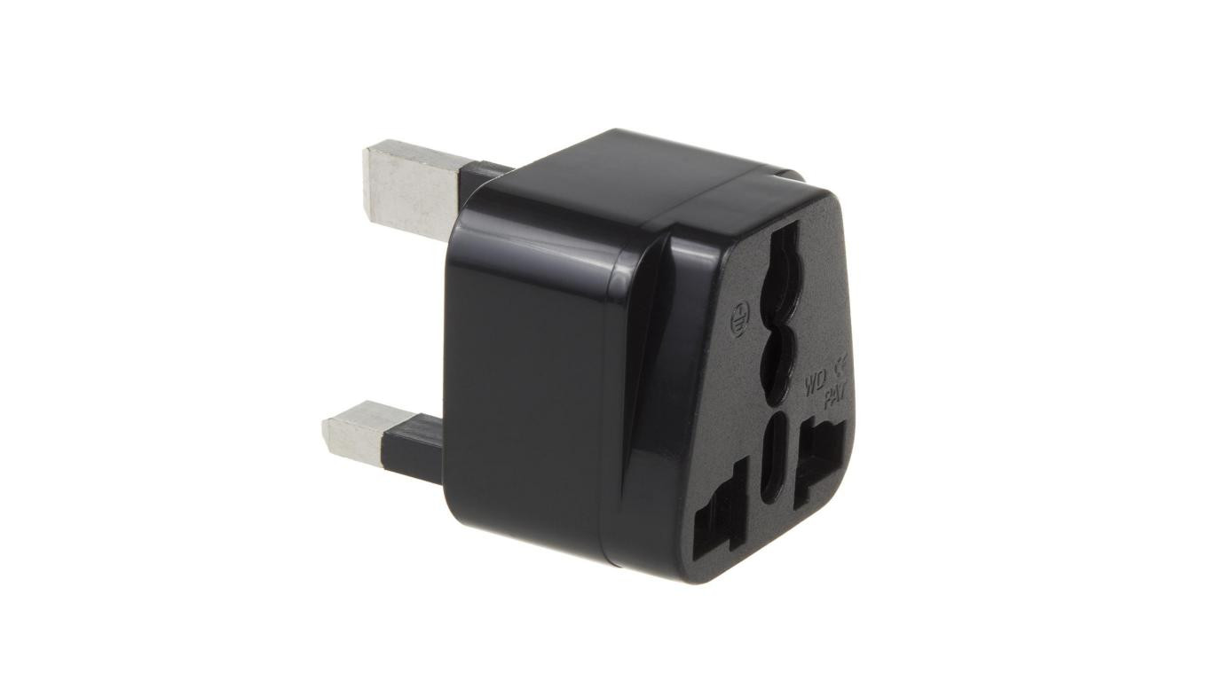 Adapter gniazdo EU na wtyk UK Maclean MCE154 czarny MCE154