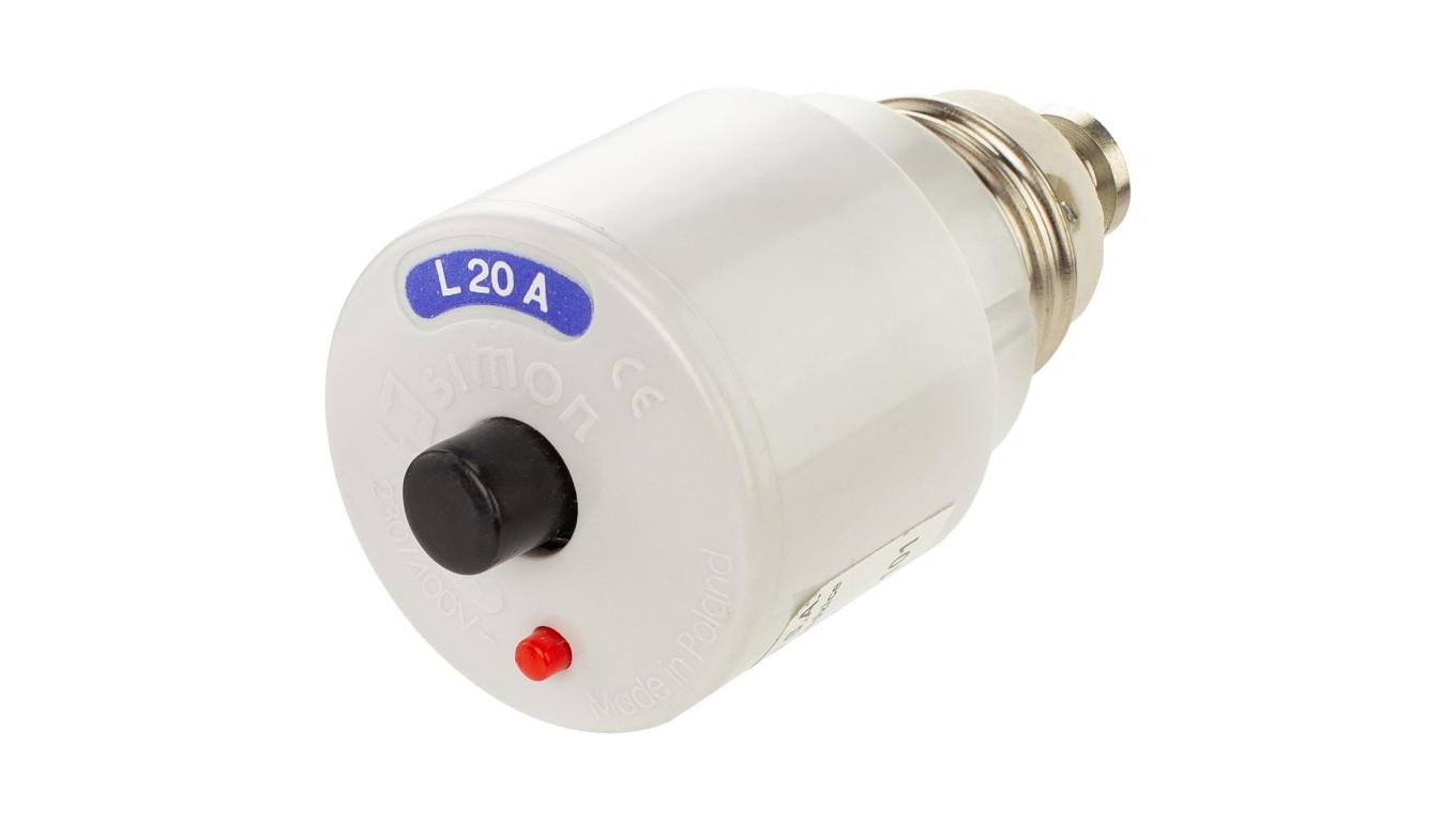 Bezpiecznik automatyczny L 20A wkręcany E27 (230/400V AC / 220V DC) GHS101