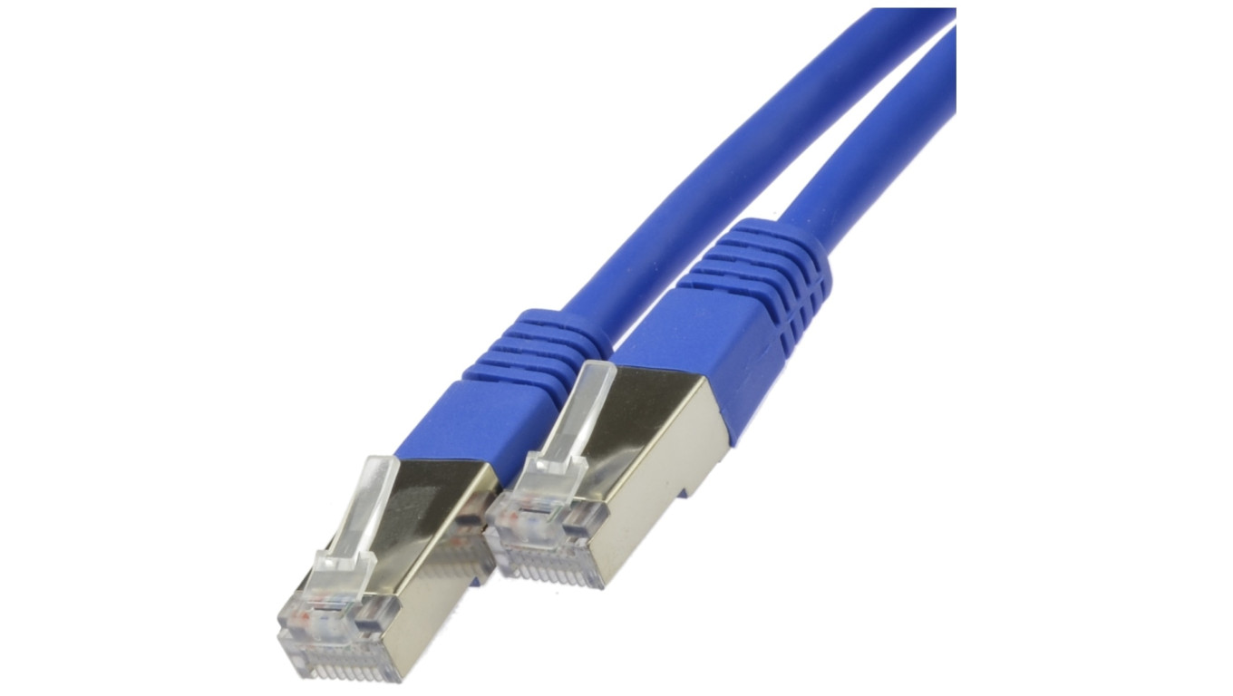 Patchcord FTP kat.5e kabel sieciowy LAN 2x RJ45 linka niebieski 5m NEKU