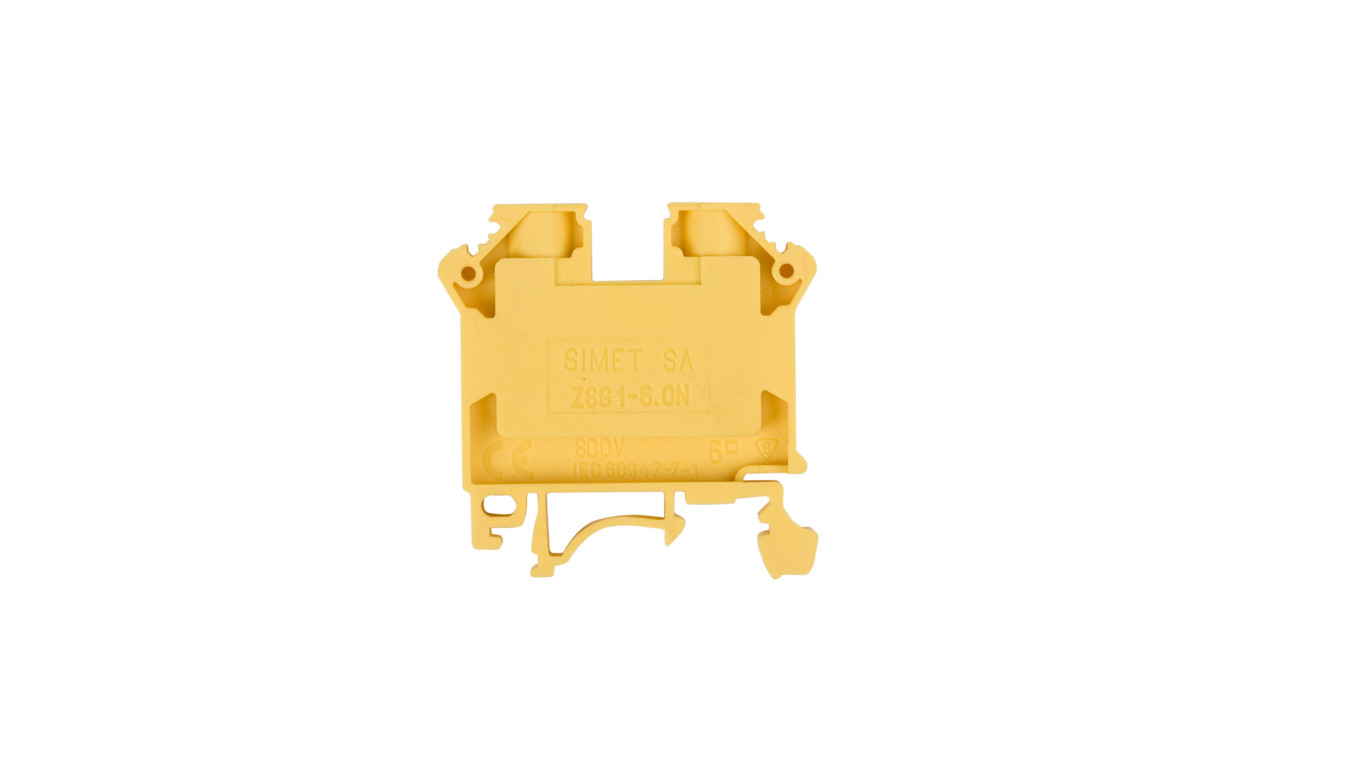 Złączka szynowa 2-przewodowa 6mm2 żółta NOWA ZSG 1-6.0Nz 11421314