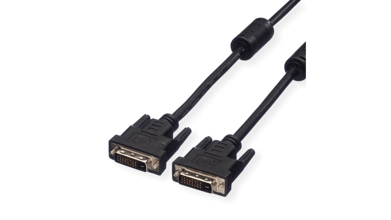 VALUE DVI kabel do monitora, DVI M-M, (24+1) podwójne łącze, 1 m