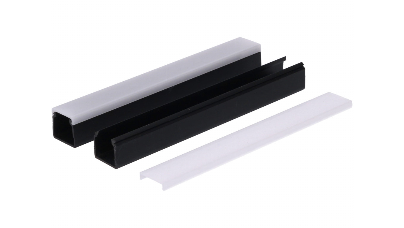 Profil led PCV Max Up 20x20 2m czarny ML