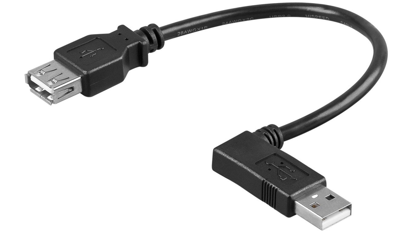 Przedłużacz USB 2.0 Hi-Speed 90 - Długość kabla 0.3 m