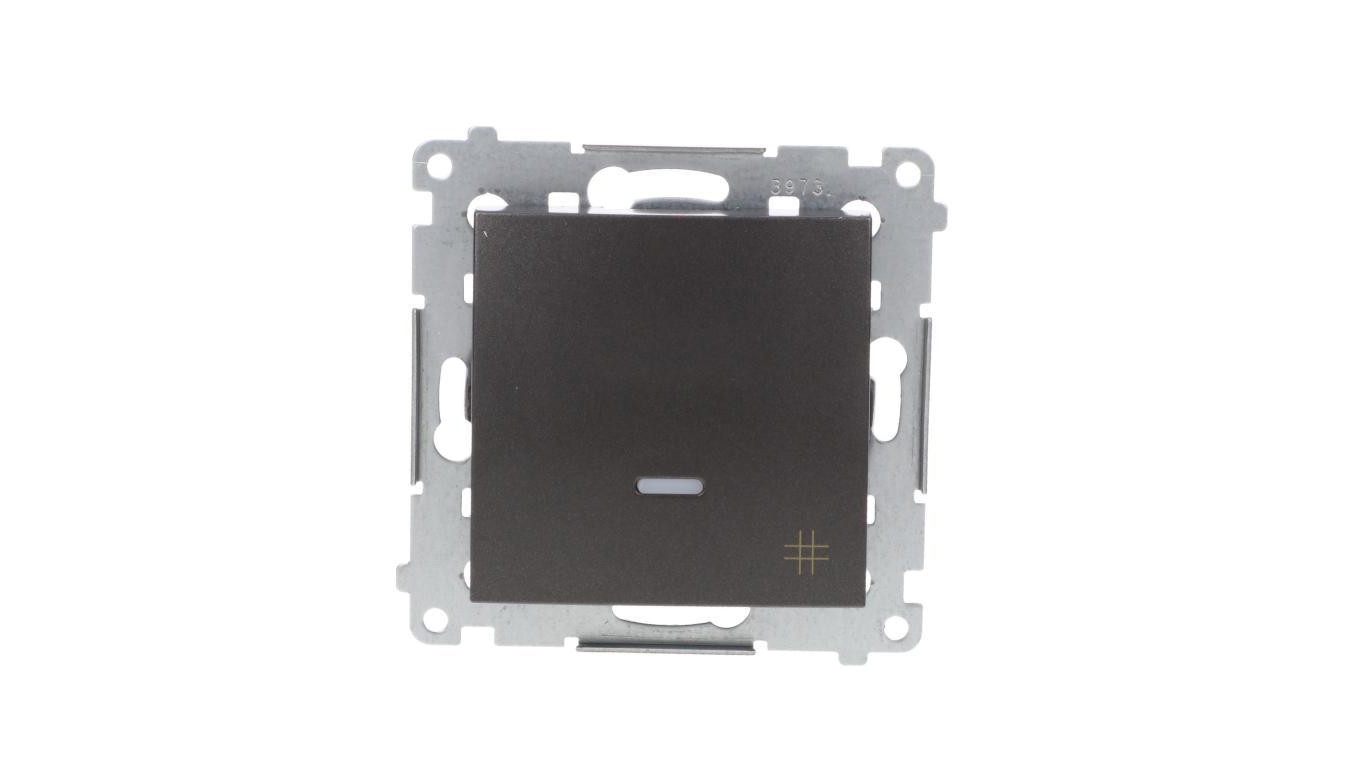 Simon 54 Łącznik krzyżowy z podświetleniem, szybkozłącza, antracyt DW7L.01/48